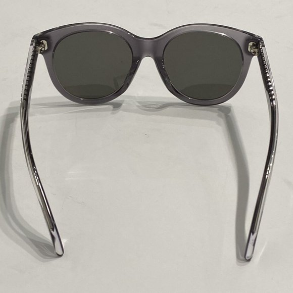 Alexander McQueen AM0024SA Smoke Gray Frame Green Lenses Sunglasses - Picture 8 of 12